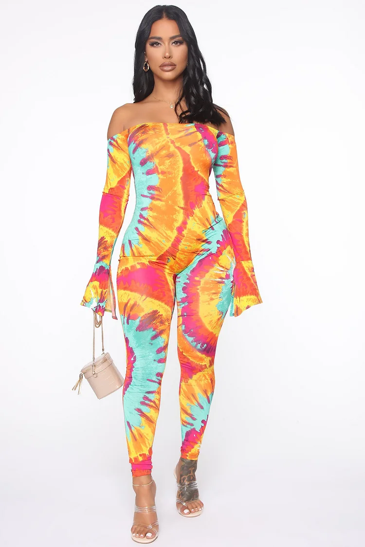 Multi Purpose Tie Dye Jumpsuit - Multi Color