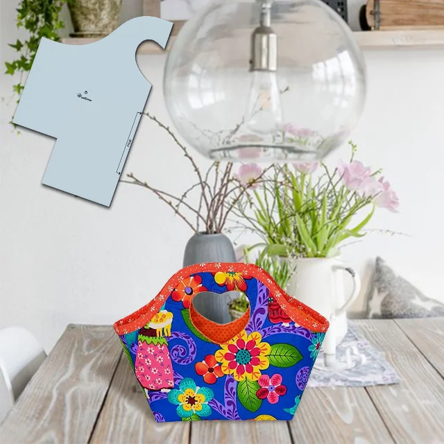 Heart Handle Basket Template-Tutorial Included