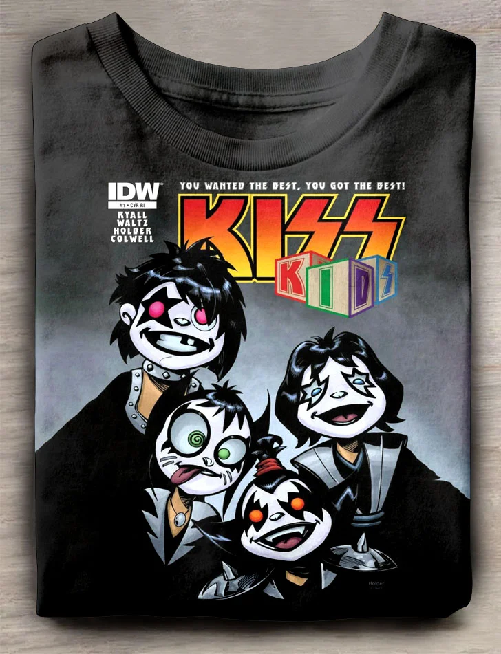 Teecade Teecade Kiss Comic Cute Art Print T-shirt
