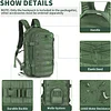 20L Taktischer Rucksack Milit&auml;r Daypack Wasserabweisend MOLLE Klein Reiserucksack Bundeswehr Sportrucksack Radrucksack f&uuml;r Herren Damen Fitness Radfahren Outdoor, Schwarz/Braun/Camo