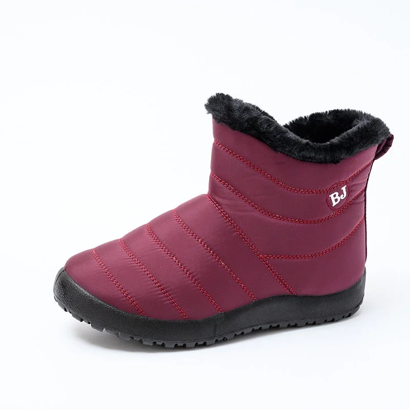 Women Boots Waterproof Snow Boots Female Plush Winter Boots Women Warm Ankle boots Winter Shoes Women casual flat shoes 2020