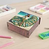 Diamond Painting Wooden Green Dress Girl 4 Slots Diamond Painting Storage Box for Adult Beginner
