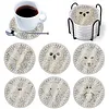 6 Pcs DIY Diamond Art Coasters Kits Dot Paint for Coaster Craft Kits Waterproof