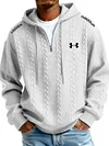 Men's Fashion Casual Sports Half-Zip Hooded Sweatshirt