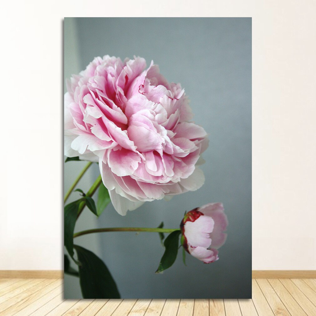 Flowers Pictures Modular Wall Art Prints Canvas Painting For Living Room Modern Home Decoration Nordic Poster Beauty Life Pink