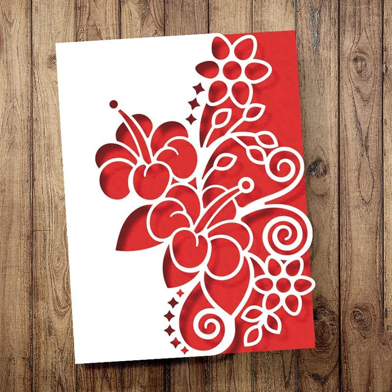 TOP EXPRESSION Flower Wedding Border Metal Cutting Dies Stencils for DIY Scrapbooking Decorative Embossing DIY Paper Cards
