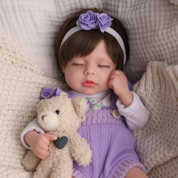 Babeside Lucy 12'' Realistic Silicone Sleeping Baby Little Infant Girl Comforting Memory Presence
