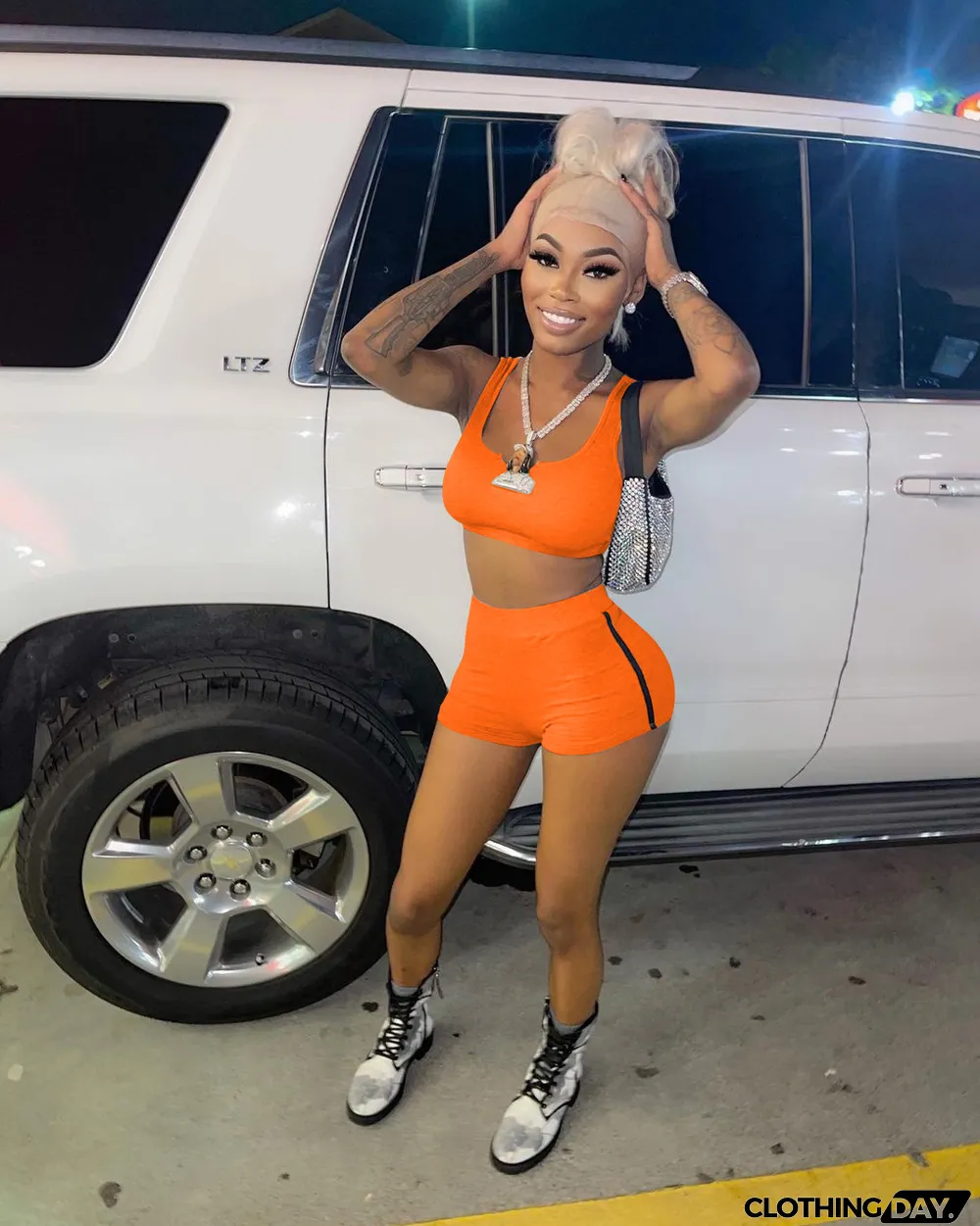 Sports Tank Top And Shorts Two Piece Sets