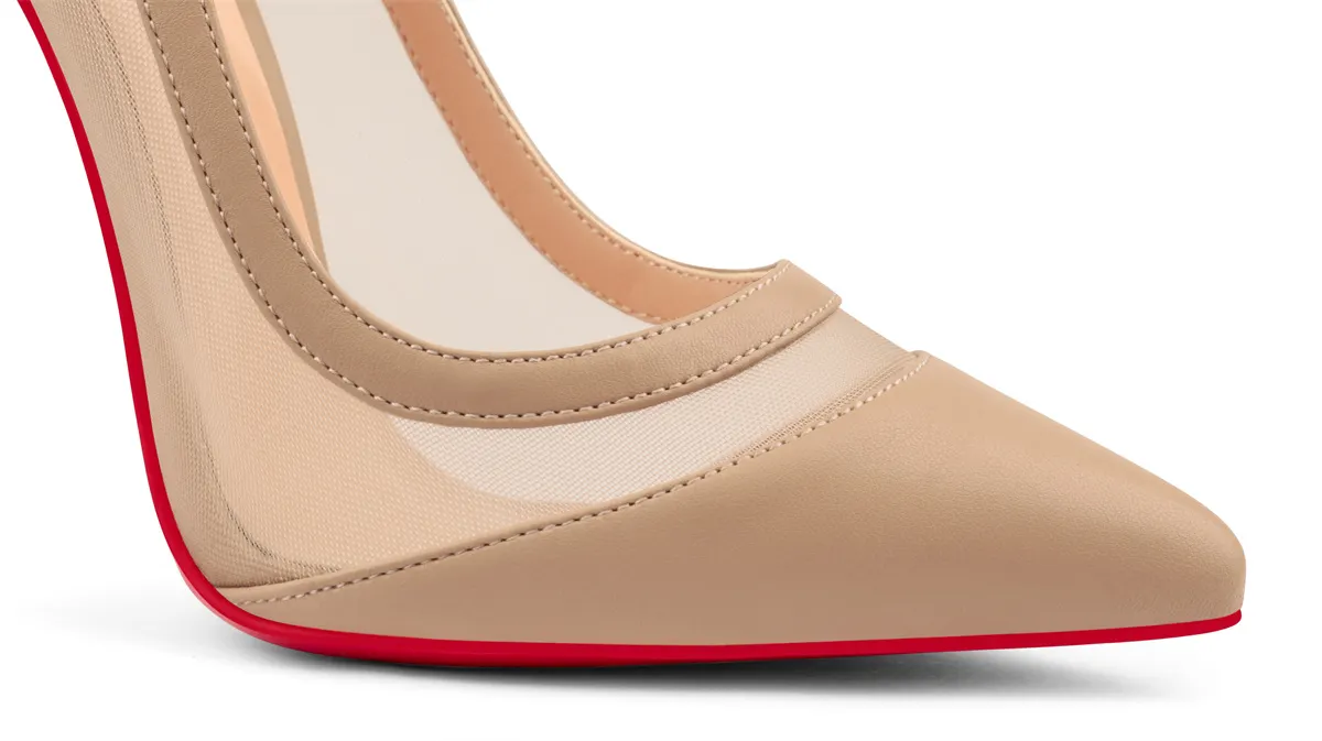 100mm/120mm Women's Breathable Mesh Pointed Toe Matte High Heel Sandals-vocosishoes