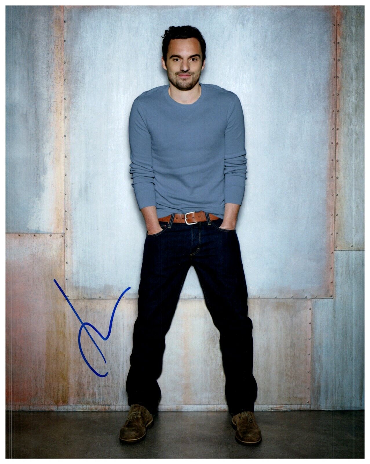 ~~ JAKE JOHNSON Authentic Hand-Signed ~New Girl~ 8x10 Photo Poster painting ~~