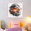 Silhouette Lion-11CT Stamped Cross Stitch 50*50cm/19.69*19.69in