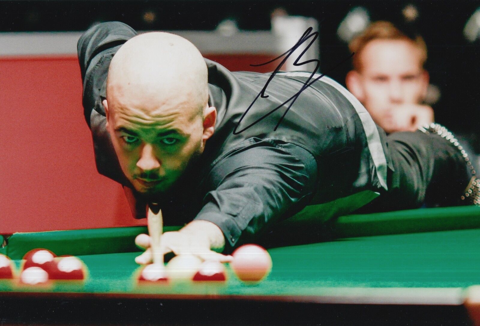 LUCA BRECEL HAND SIGNED 12X8 SNOOKER Photo Poster painting PROOF.