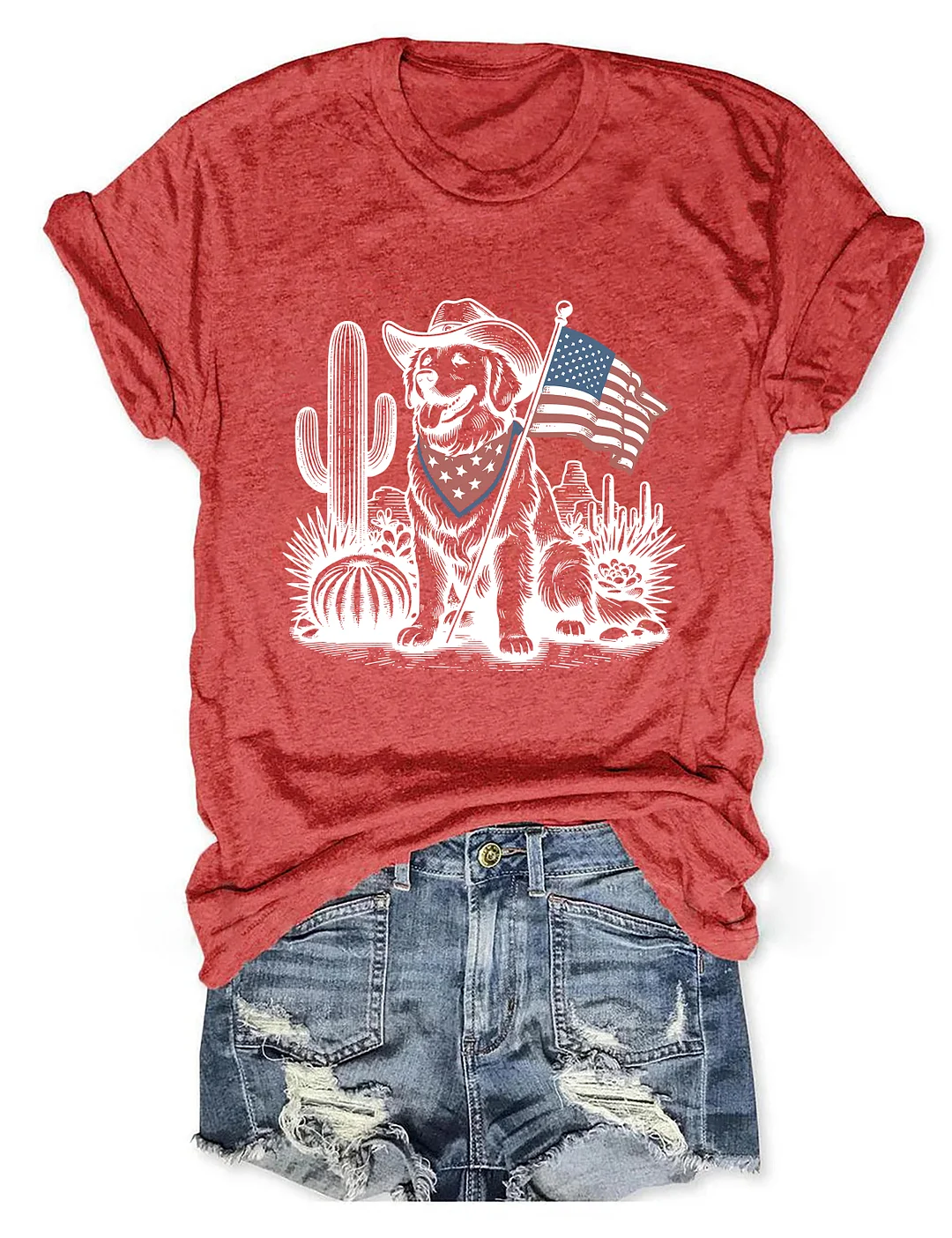 Golden Retriever 4th Of July T-shirt
