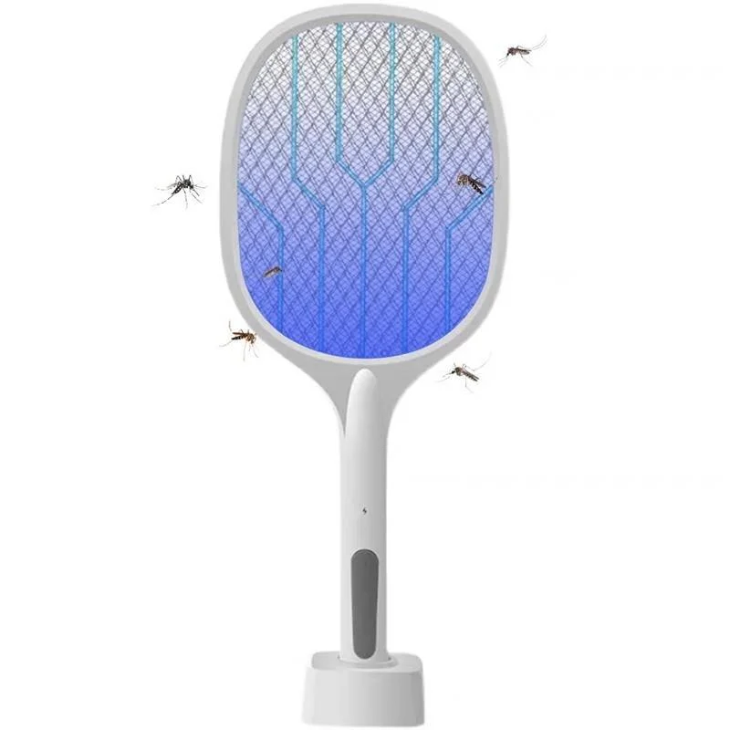2 In 1 Led Electric Mosquito Swatter : Enjoy A Quiet, Mosquito-free Summer