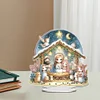 Diamond Painting Acrylic Easter Nativity Desktop Ornaments for Bedroom Table Decor