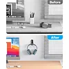 Headphone Stand Under Desk Magnetic Foldable Adhesive Headphone Holder Hook Mount for Computer/Gaming Headsets Headphones