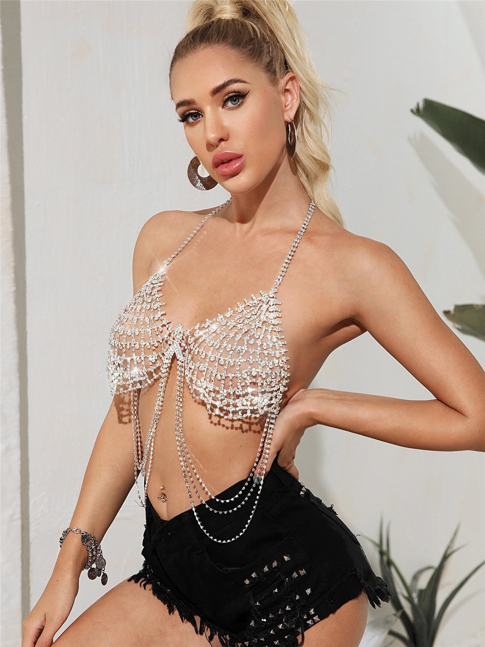Sexy nightclub bra chian