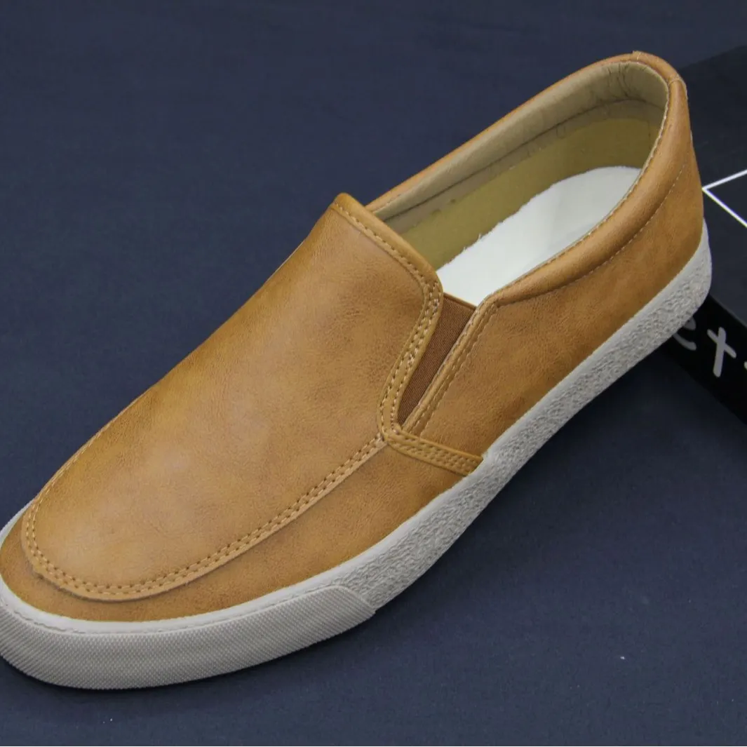 Yyvonne New Baoda 20080 Casual Men's Leather Shoes Working Shoes Spring And Autumn Men's Board Shoes Popular Simple Men's Lefu Shoes
