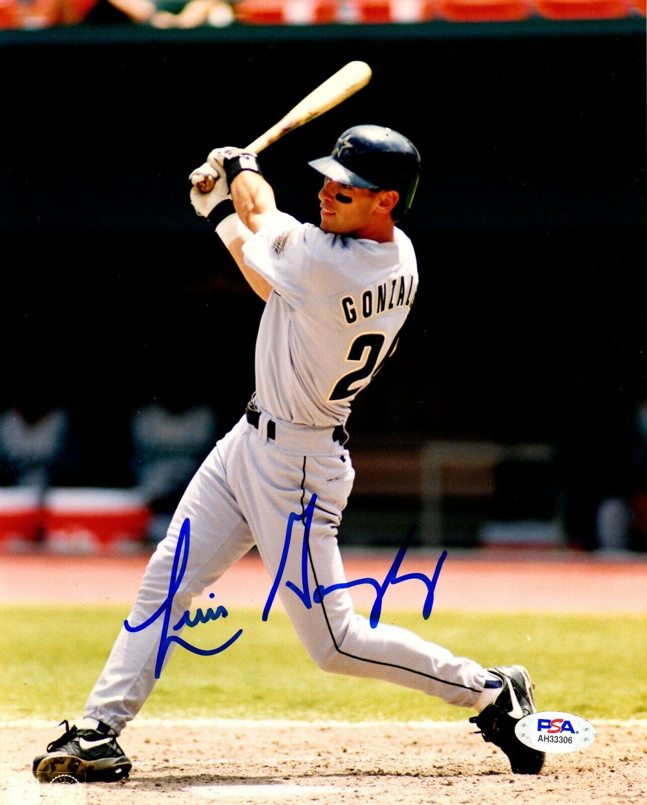 Luis Gonzalez autographed signed 8x10 Photo Poster painting MLB Houston Astros PSA COA