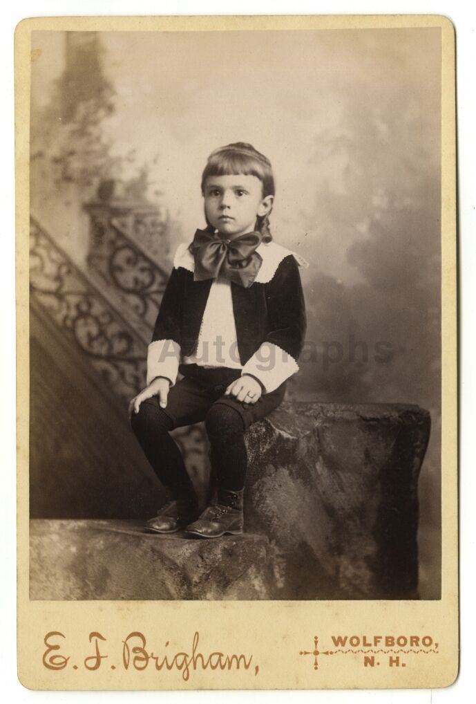 19th Century Children - Original 19th Century Cabinet Card Photo Poster painting - Wolfboro, NH