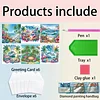 6pcs seaside diy diamond art grußkarten dankkarten und feiertagssegen