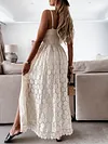 Empire Crochet Sleeveless Jumpsuits