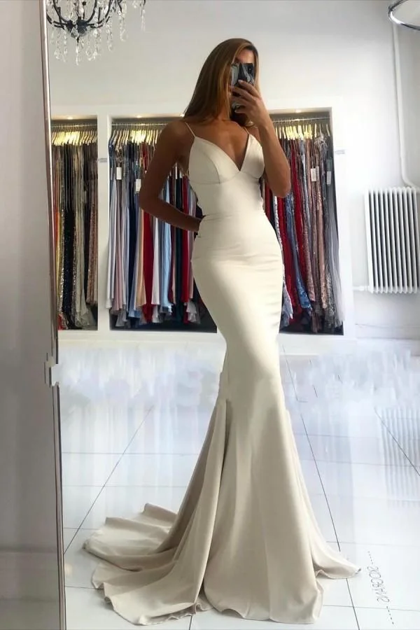 Daisda Spaghetti-Straps Mermaid Prom Dress
