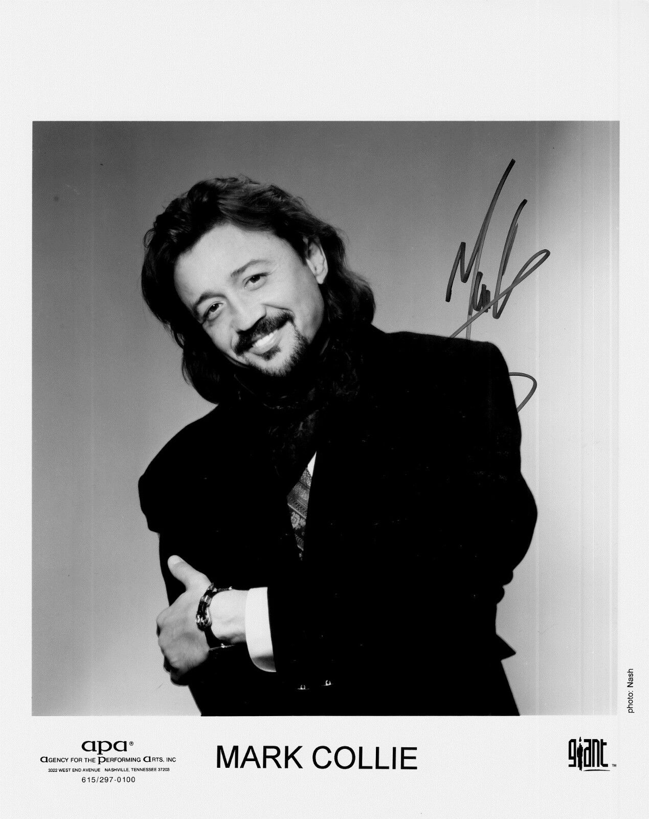 MARK COLLIE hand-signed FANTASTIC YOUNG 8x10 PORTRAIT authentic w/ UACC RD COA