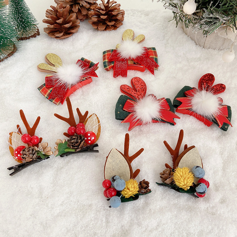 Christmas Antler Hair Clip - Festive Reindeer Accessories