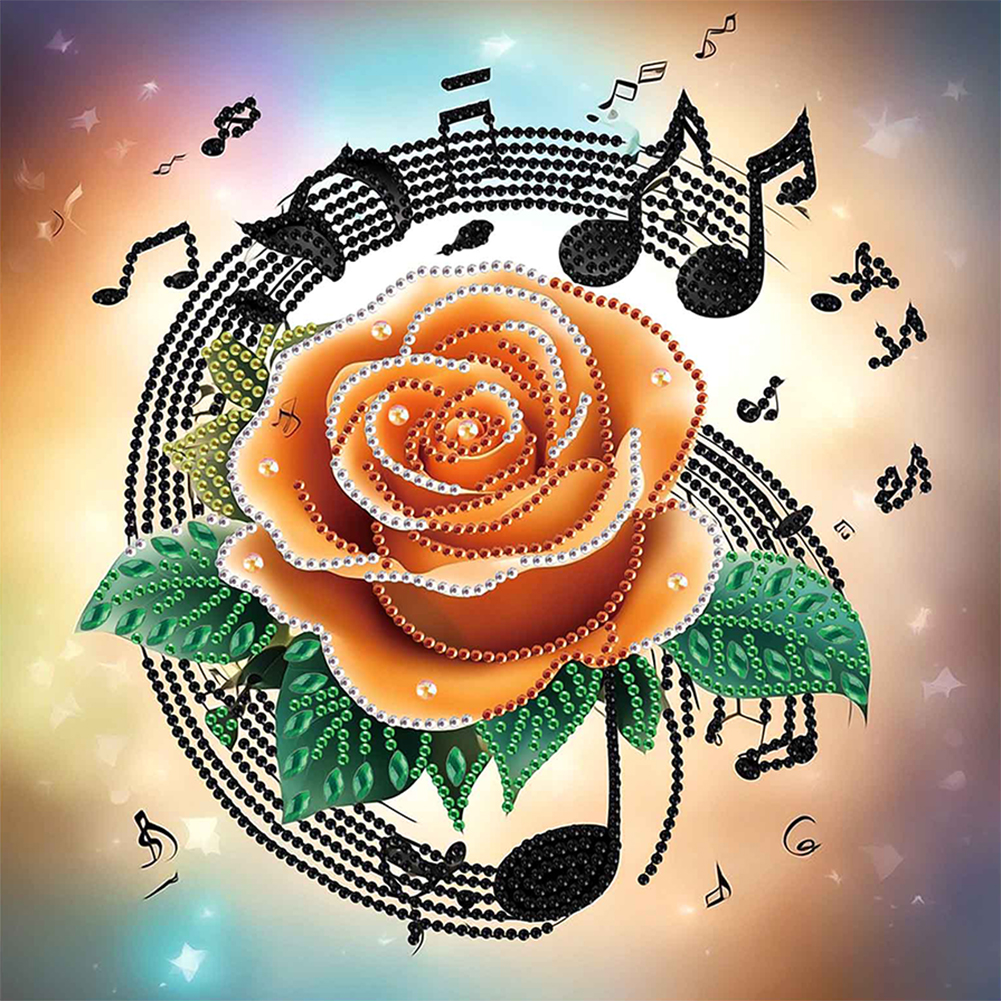 Music Symbols 30*30cm(canvas) special shaped drill diamond painting