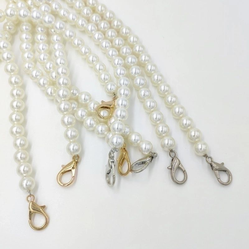 All Seasons Imitation Pearl Solid Color Sling Strap Bag Accessories