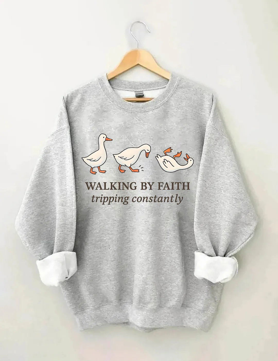 Walking By Faith Tripping Constantly Sweatshirt