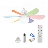 40w/200-2000lm Small Ceiling Fan with Lights with Remote Control Breeze Fan Light Three Color Temperature Options for Living Room Study & Household Use