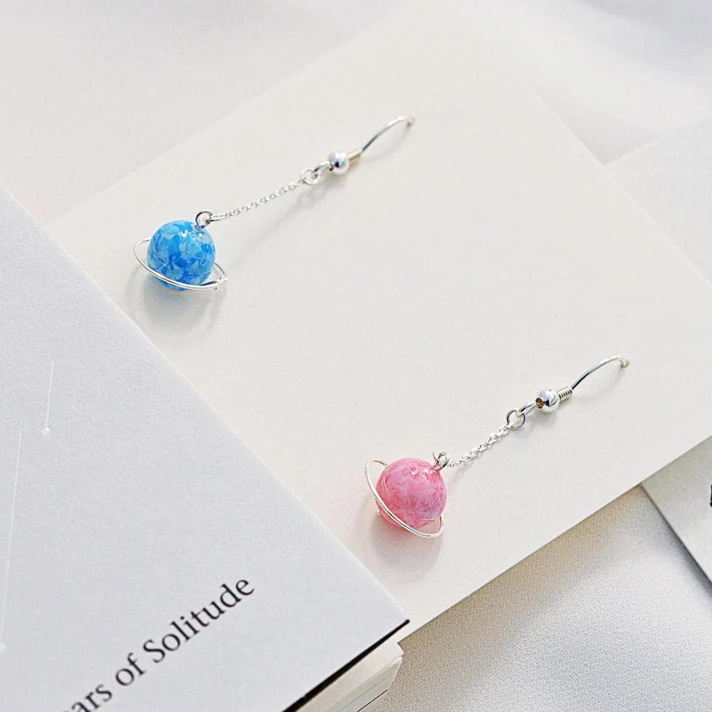 Pink/Blue Fairy Planetary Earrings SP1811838