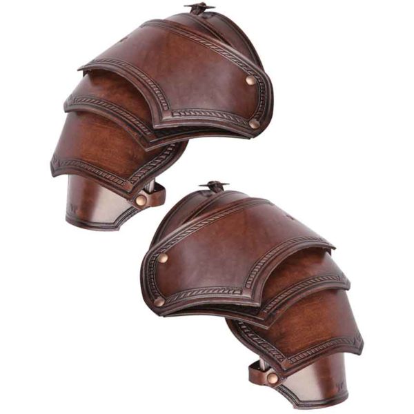 Medieval Leather Spaulders 