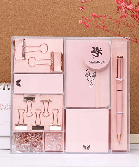Premium Butterfly Rose Gold Stationery Gift Kit-Himinee.com