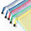 5 pcs Waterproof Mesh Zipper Bag Cross Stitch PVC Mesh Zip File Bag Puzzle Bags