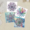 12pcs Diamond Painting Snowflake Greeting Card Set with Envelope Daily Wishing Cards for Birthdays Thanksgiving & Special Occasion