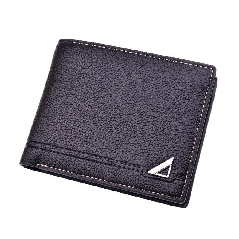 Men’s Solid Color Pu Leather Open Wallets