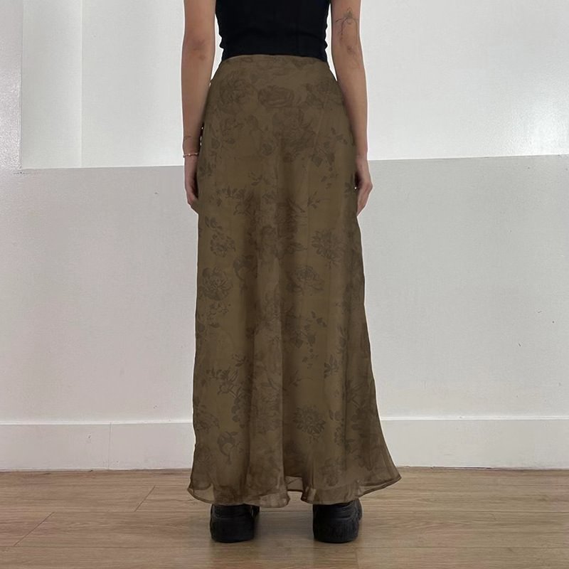 Vintage Graphic Mesh Skirt (S)