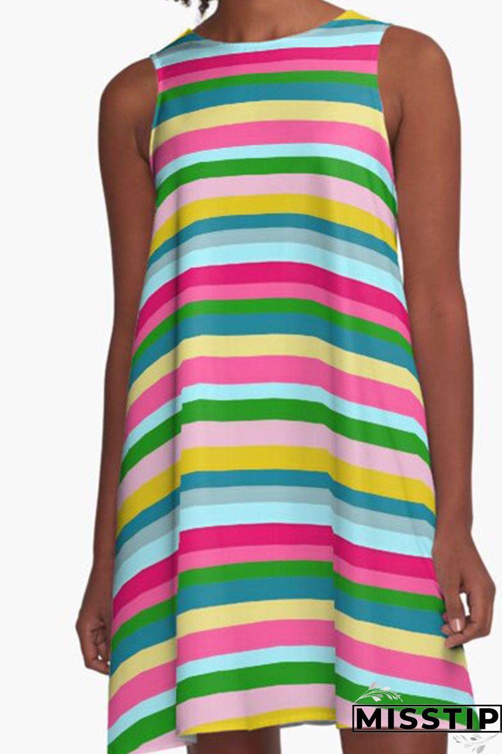 Green Casual Print Patchwork O Neck A Line Dresses