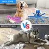 2Pcs Octopus Dog Toy No Stuffing Squeaky Plush Puzzle Toy Interactive Chew Toy