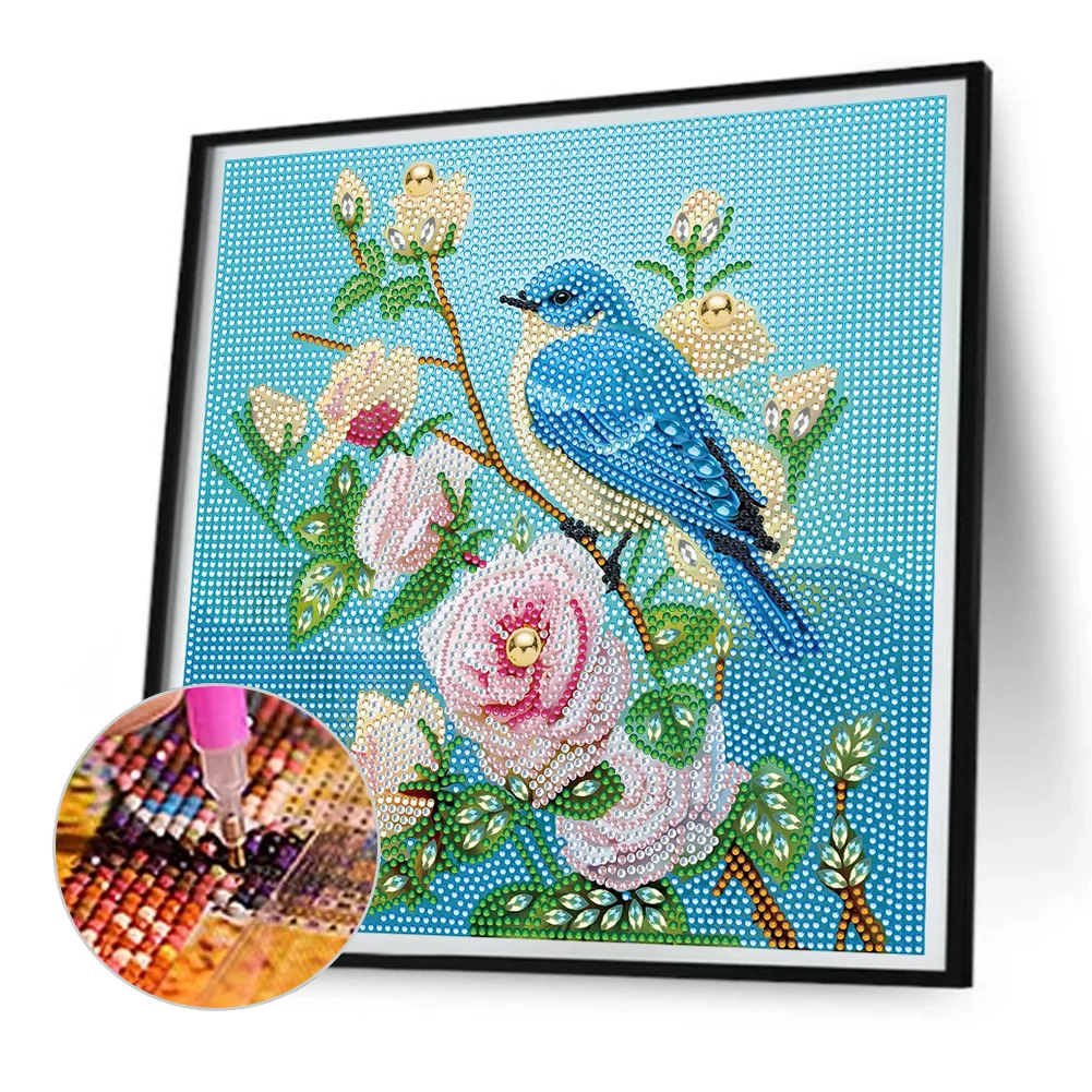 Diamond Painting - Full Special Shaped Drill - Flower Bird(Canvas|30*30cm)