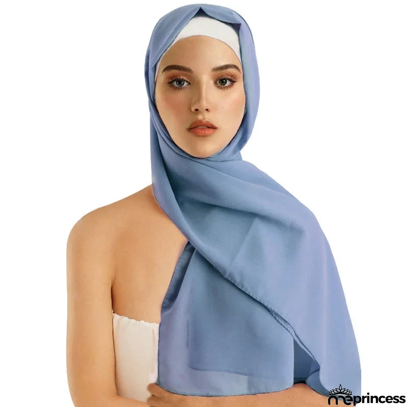 Women's Polyester Head Wrap Quick-Dry Solid Pattern Trendy Scarves