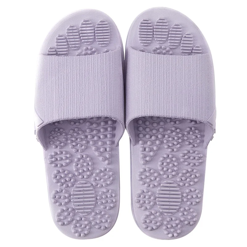Summer Slippers 2021 Indoor Non-slip Massage Shoes Unisex Solid Soft Bottom Couple Slippers Home Sandals Men Massage Point