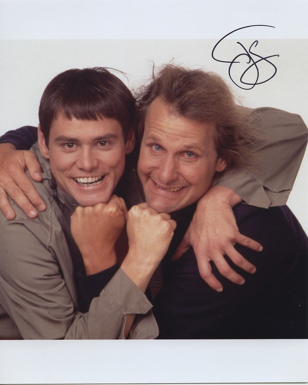 JEFF DANIELS SIGNED AUTOGRAPHED DUMB AND DUMBER Photo Poster painting JIM CARREY