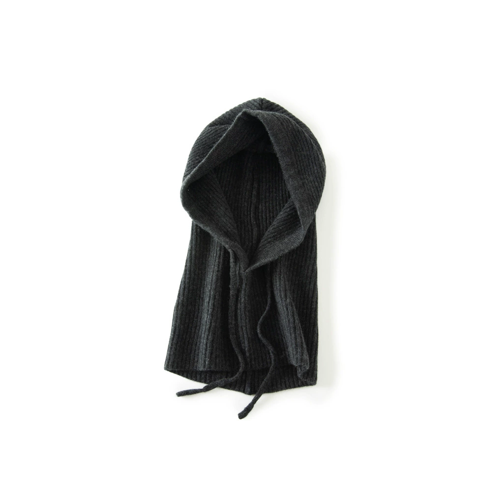 100% Cashmere Hodded Snood Hat with Drawstring REAL SILK LIFE