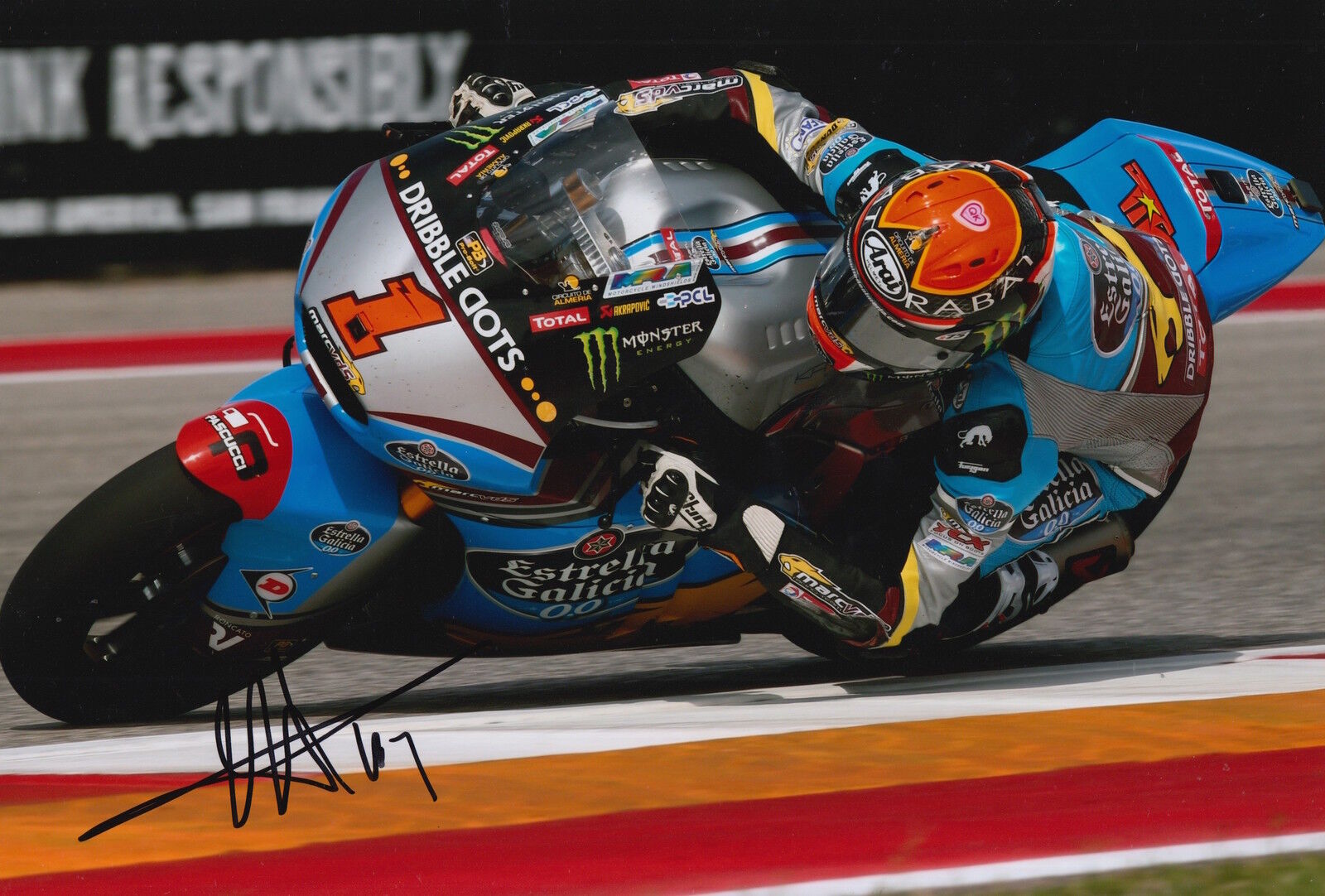 Tito Rabat Hand Signed Estrella Galicia Marc VDS Kalex 12x8 Photo Poster painting 2015 Moto2 1.