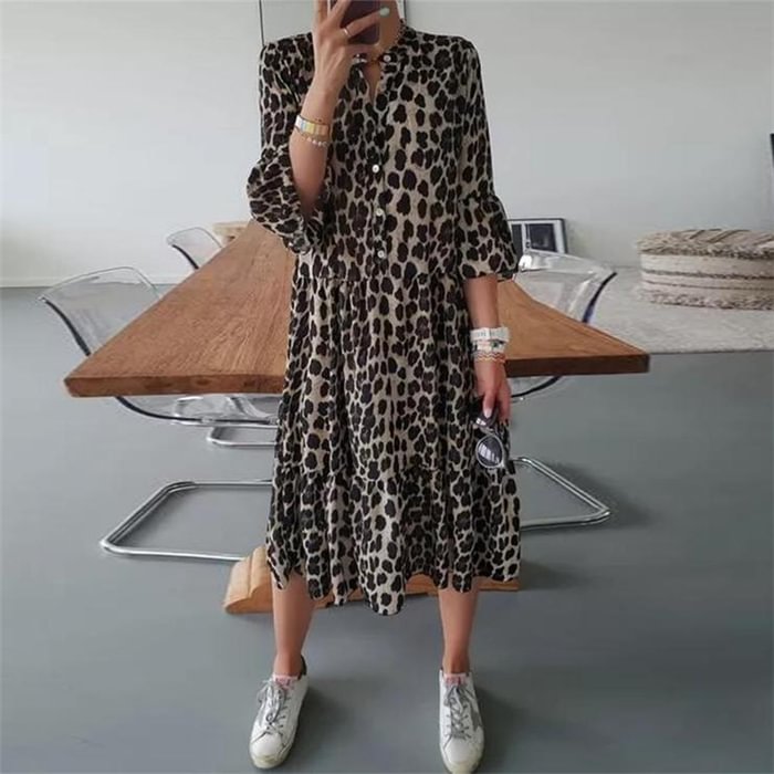 On the Hunt Leopard Print Dress