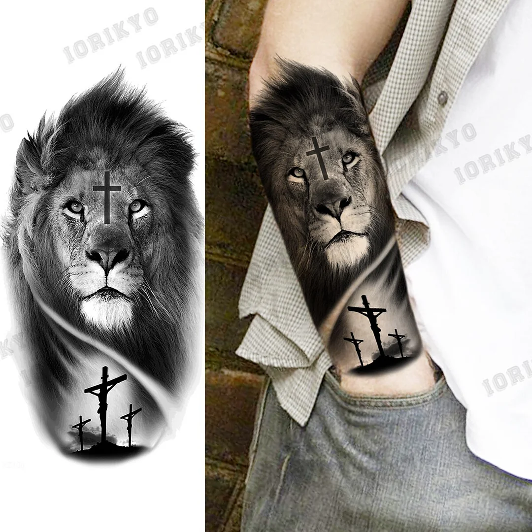 Sdrawing Devil Skeleton Temporary Tattoos For Men Adult Women Wolf Compass Gangster Fake Tattoo Washable Body Art Tatoo Sticker